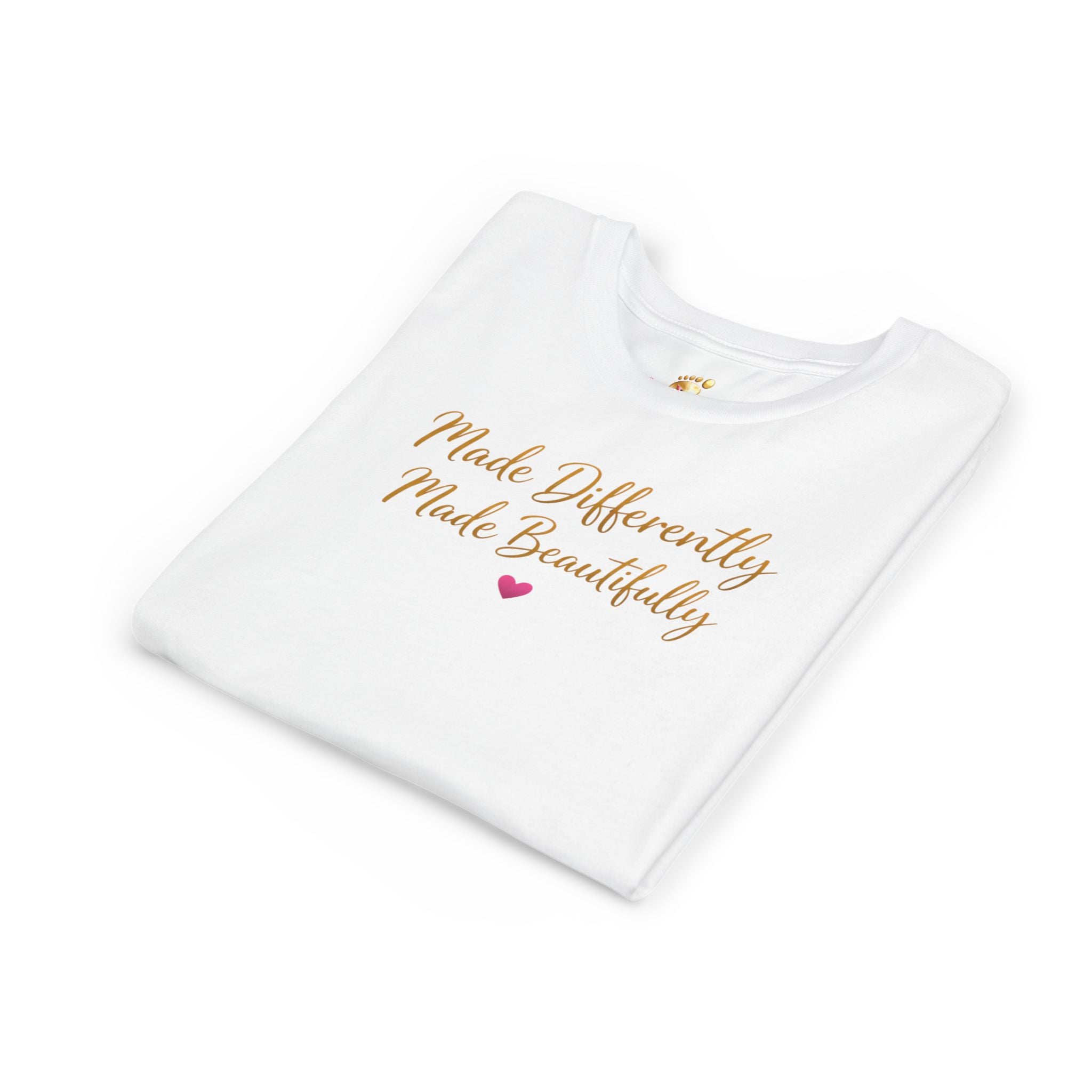 Youth Tee – "Made Differently Made Beautifully" Inspirational Kids T‑Shirt