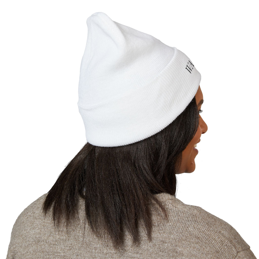Classic Cuffed Beanie | Embroidered Warrior Hat for Adventurers, Winter Fashion, Gift for Her, Cozy Knit Cap, Unisex Beanie