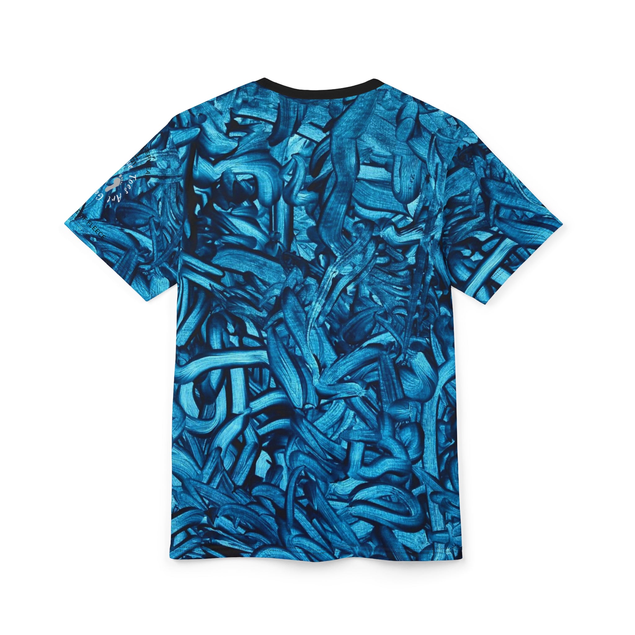 Vibrant “True Blue ||” Abstract Unisex Cut & Sew Tee