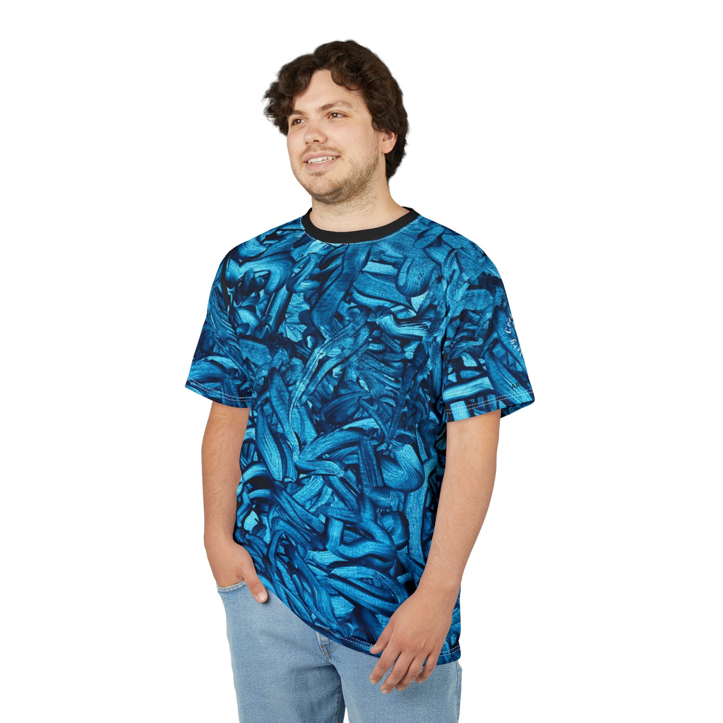 Vibrant “True Blue ||” Abstract Unisex Cut & Sew Tee