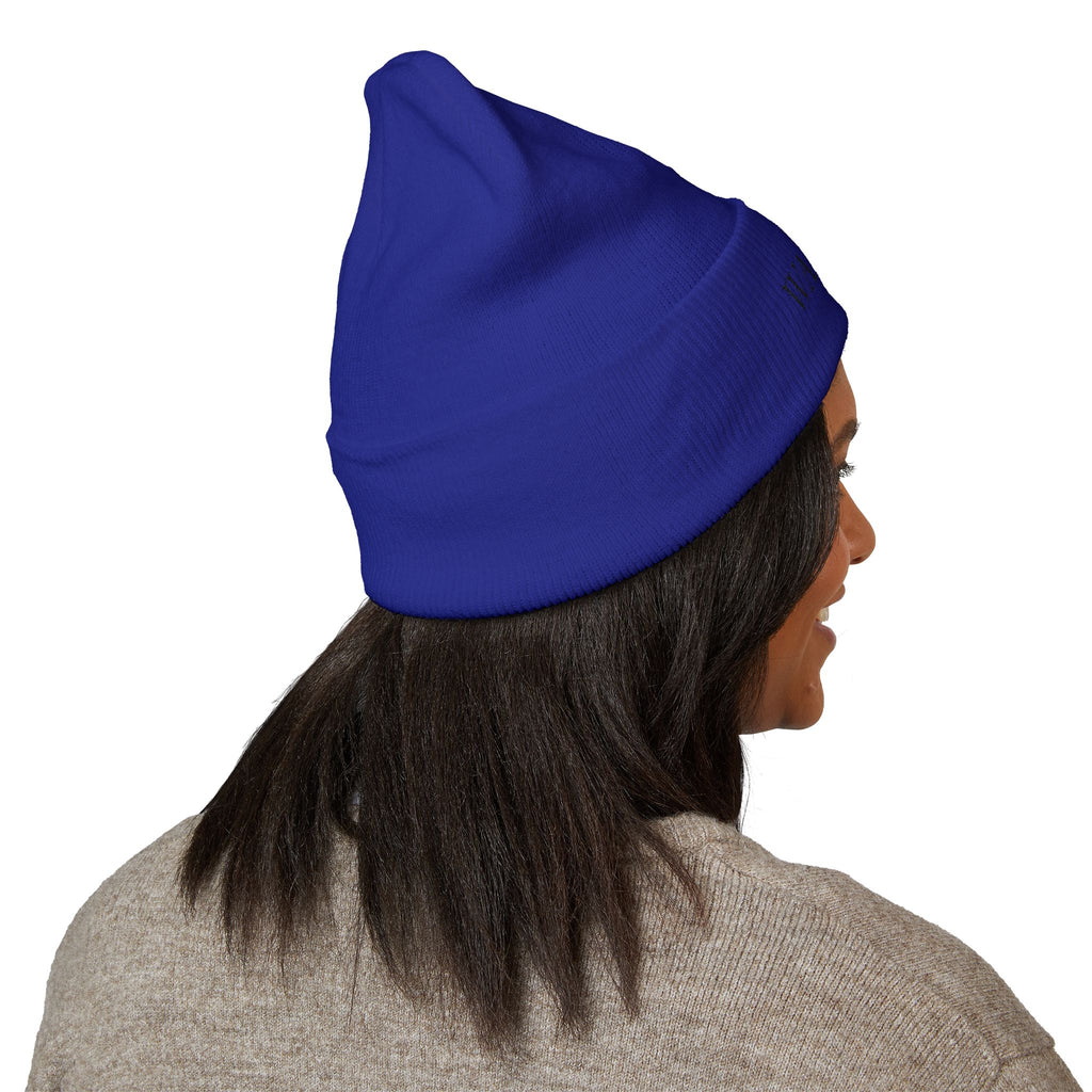 Classic Cuffed Beanie | Embroidered Warrior Hat for Adventurers, Winter Fashion, Gift for Her, Cozy Knit Cap, Unisex Beanie