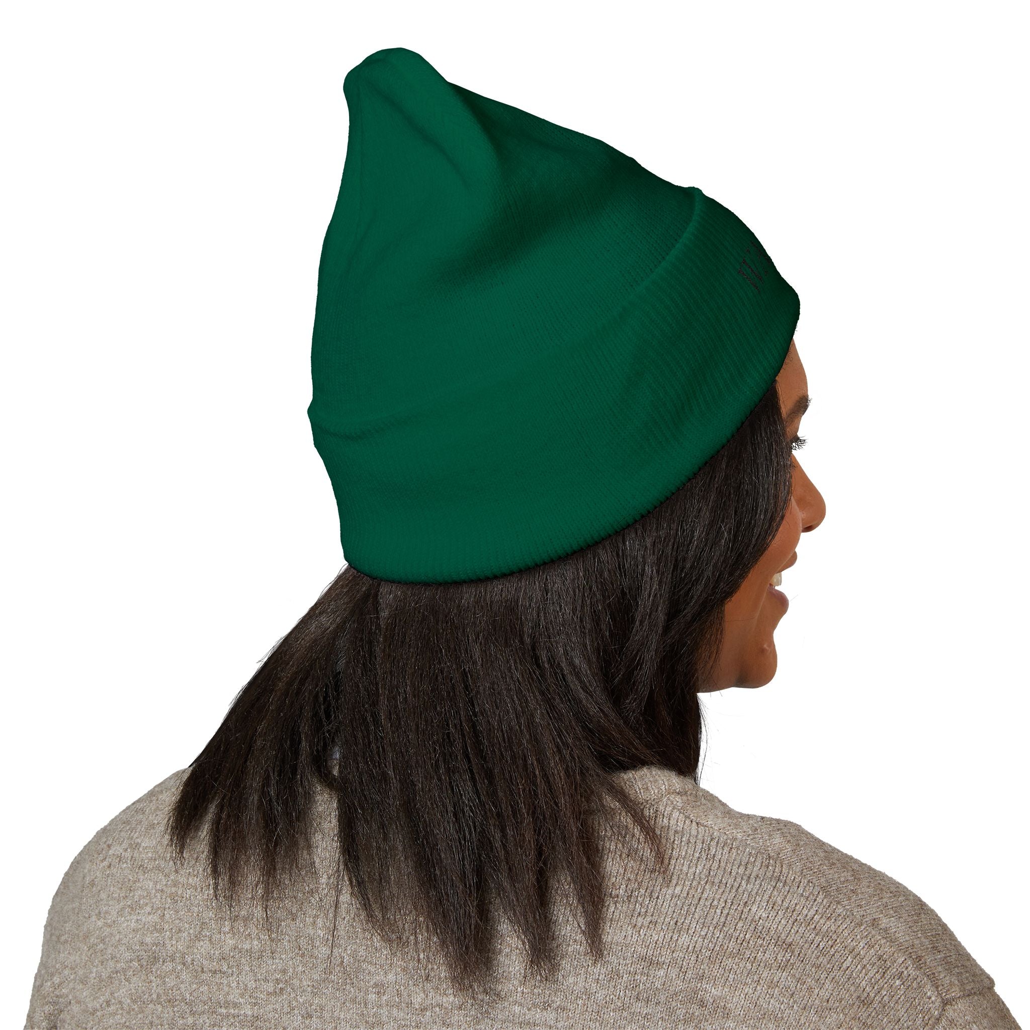 Classic Cuffed Beanie | Embroidered Warrior Hat for Adventurers, Winter Fashion, Gift for Her, Cozy Knit Cap, Unisex Beanie