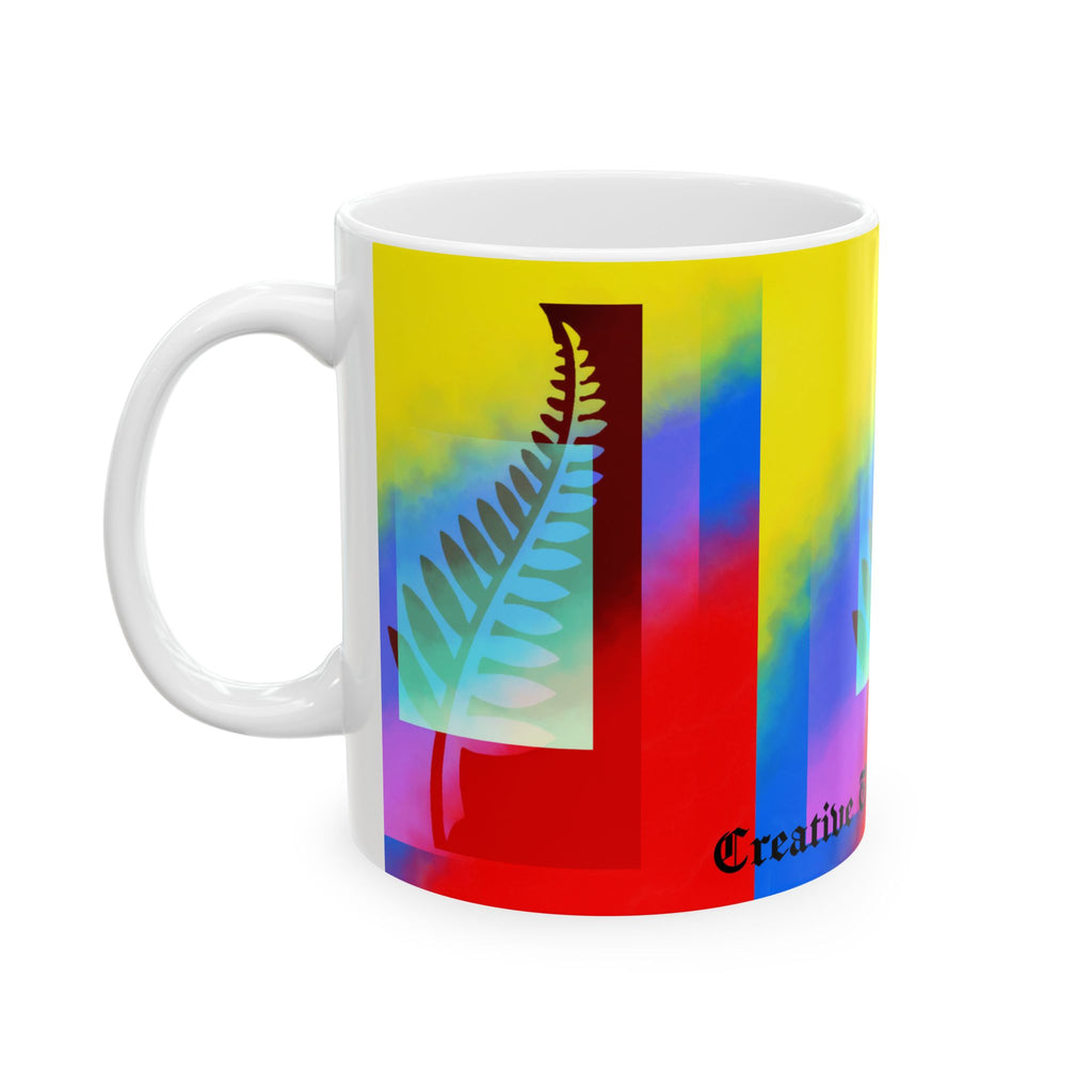 Colorful Fern Ceramic Mug | Creative Toes Art Gallery - 11oz & 15oz