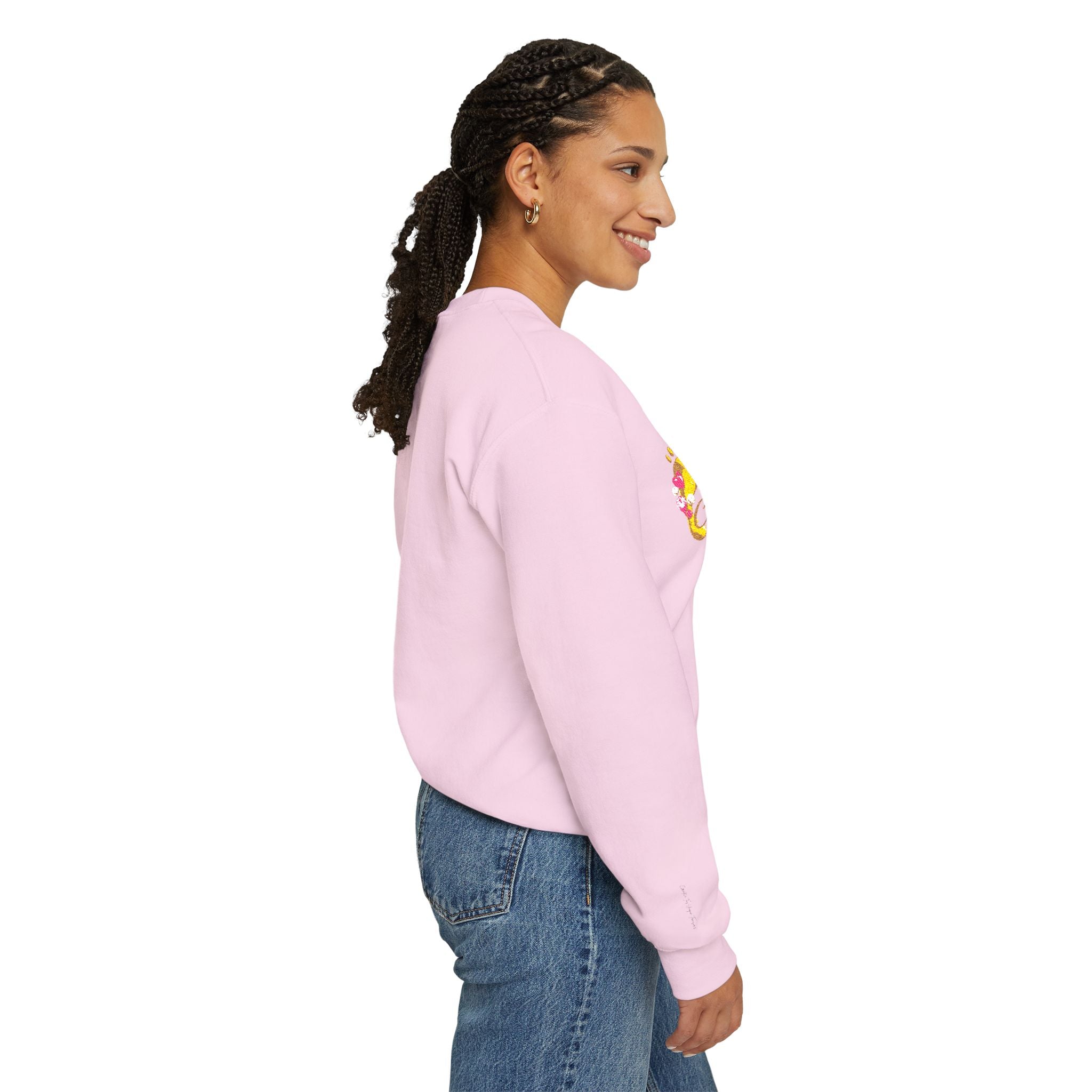 Crewneck Sweatshirt — "When Toes Create Treasures" Floral Beach Mom Pullover