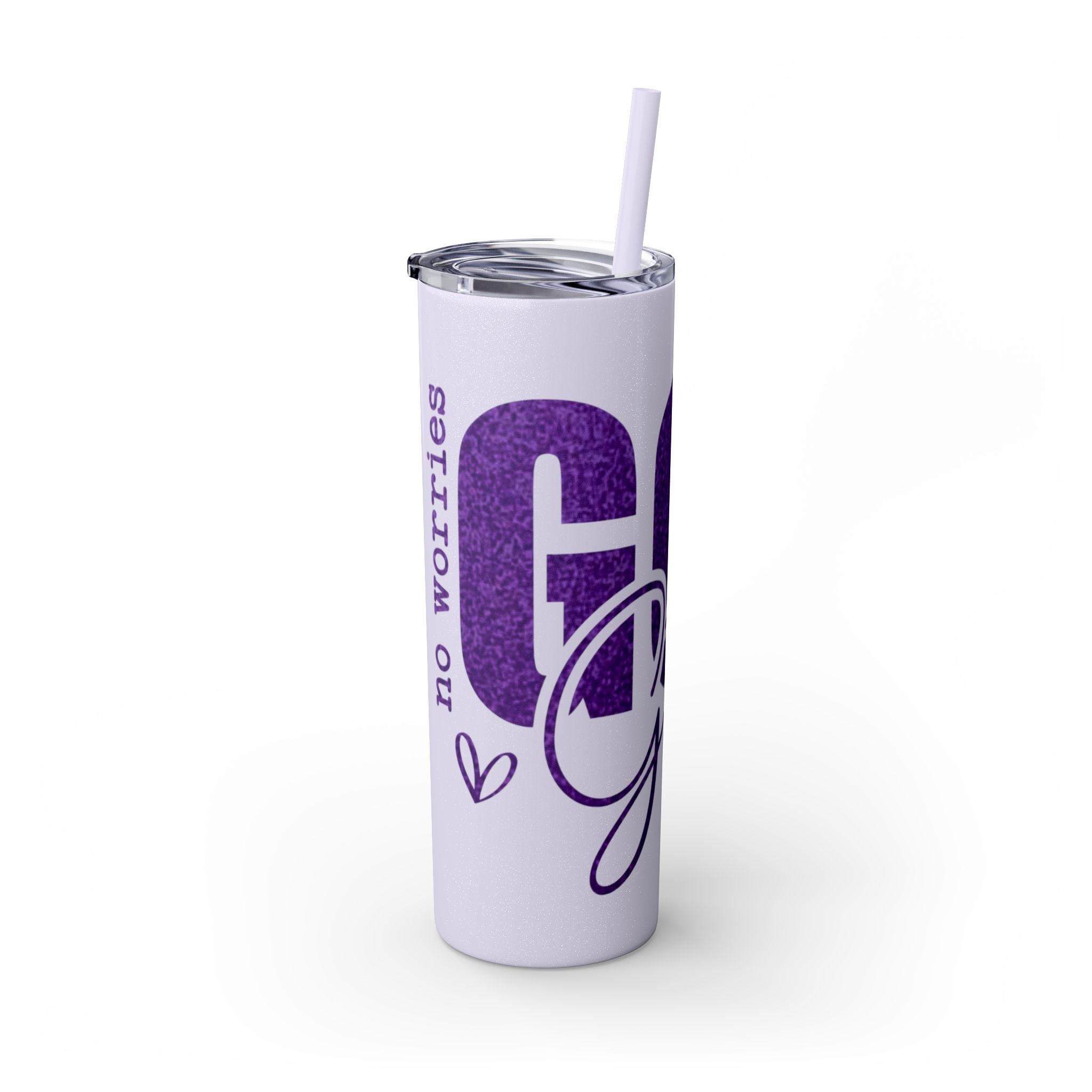 Inspirational Skinny Tumbler, 20oz - Motivational Drinkware, Gift for Her, Office Supplies, Travel Mug, Cheerful Hydration