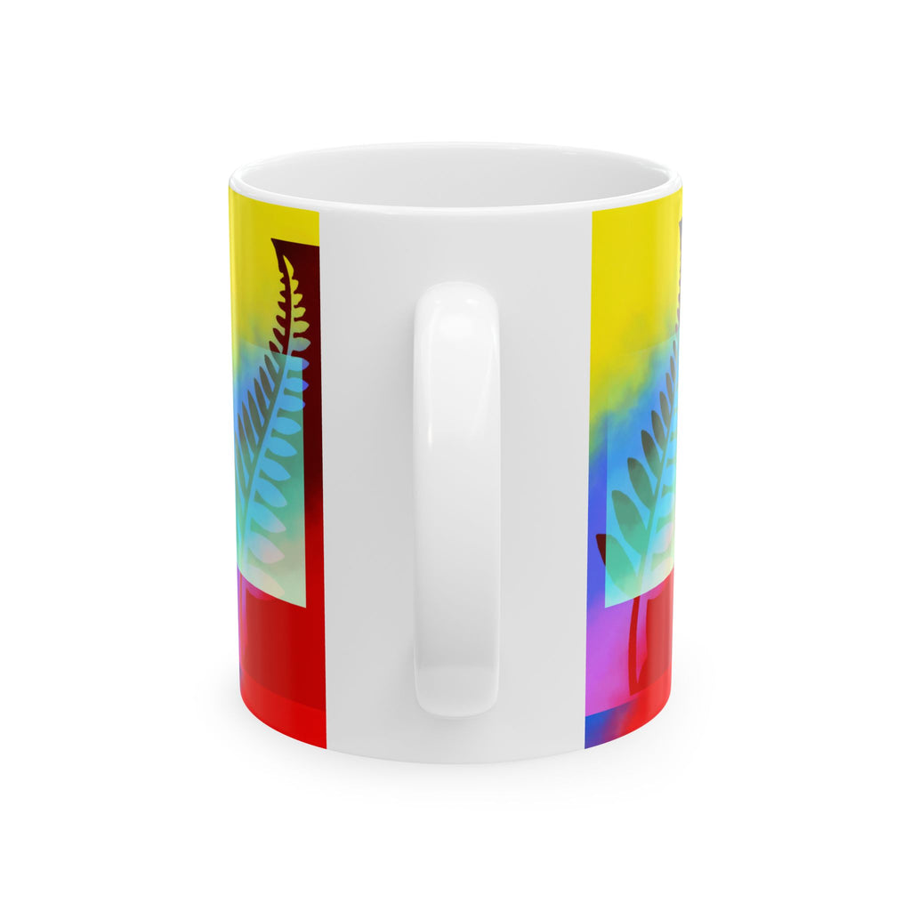 Colorful Fern Ceramic Mug | Creative Toes Art Gallery - 11oz & 15oz