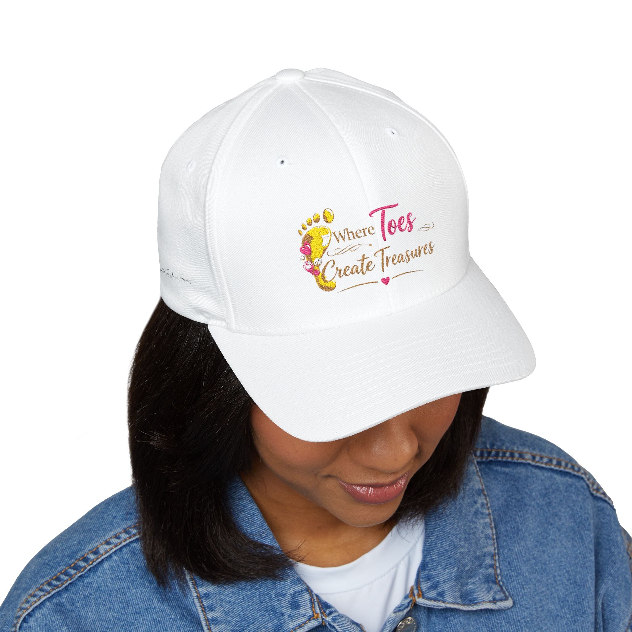 “Where Toes Create Treasures” - Closed-Back Structured Cap (Embroidery)