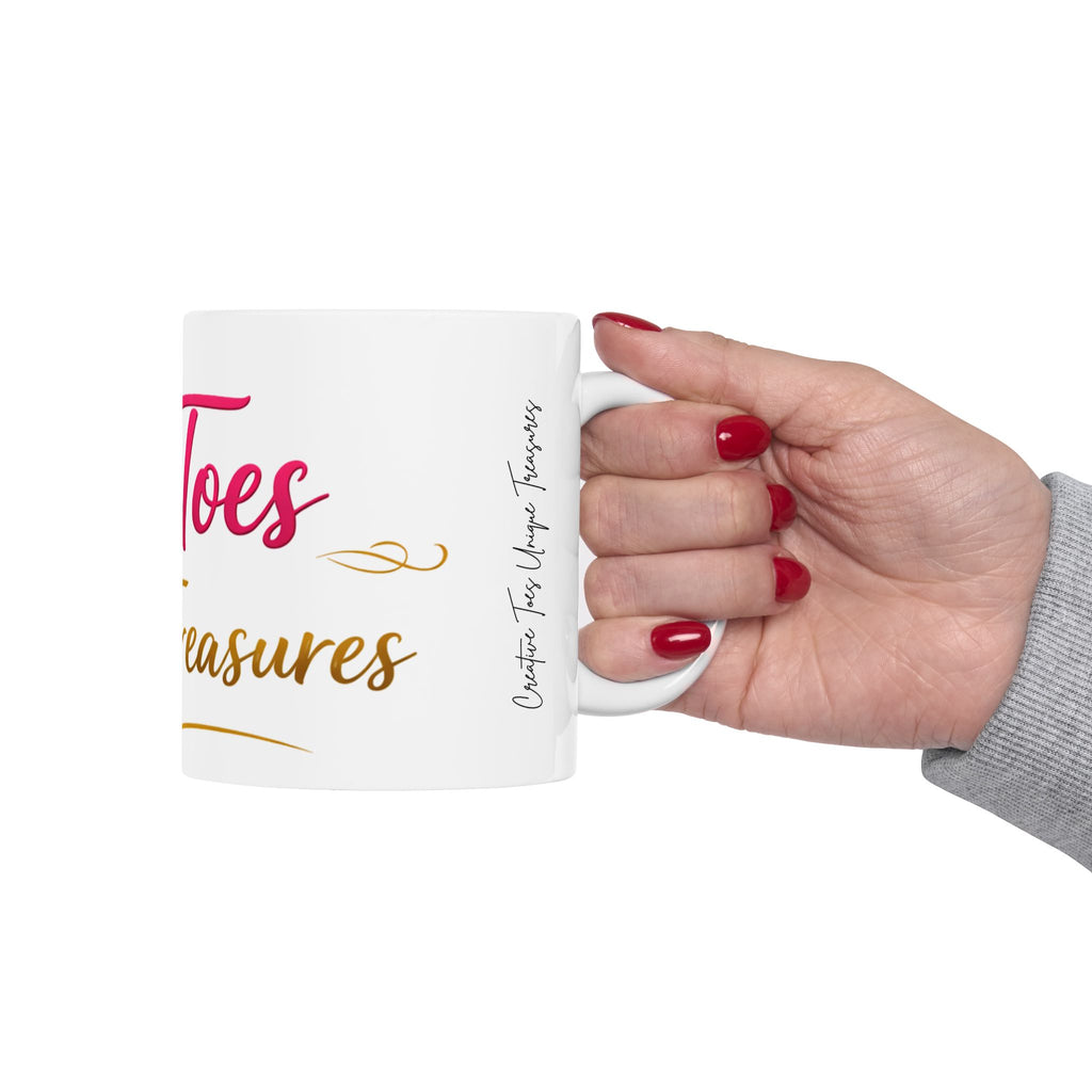 Where Toes Create Treasures Ceramic Mug — Cute Coffee Cup (11oz/15oz)