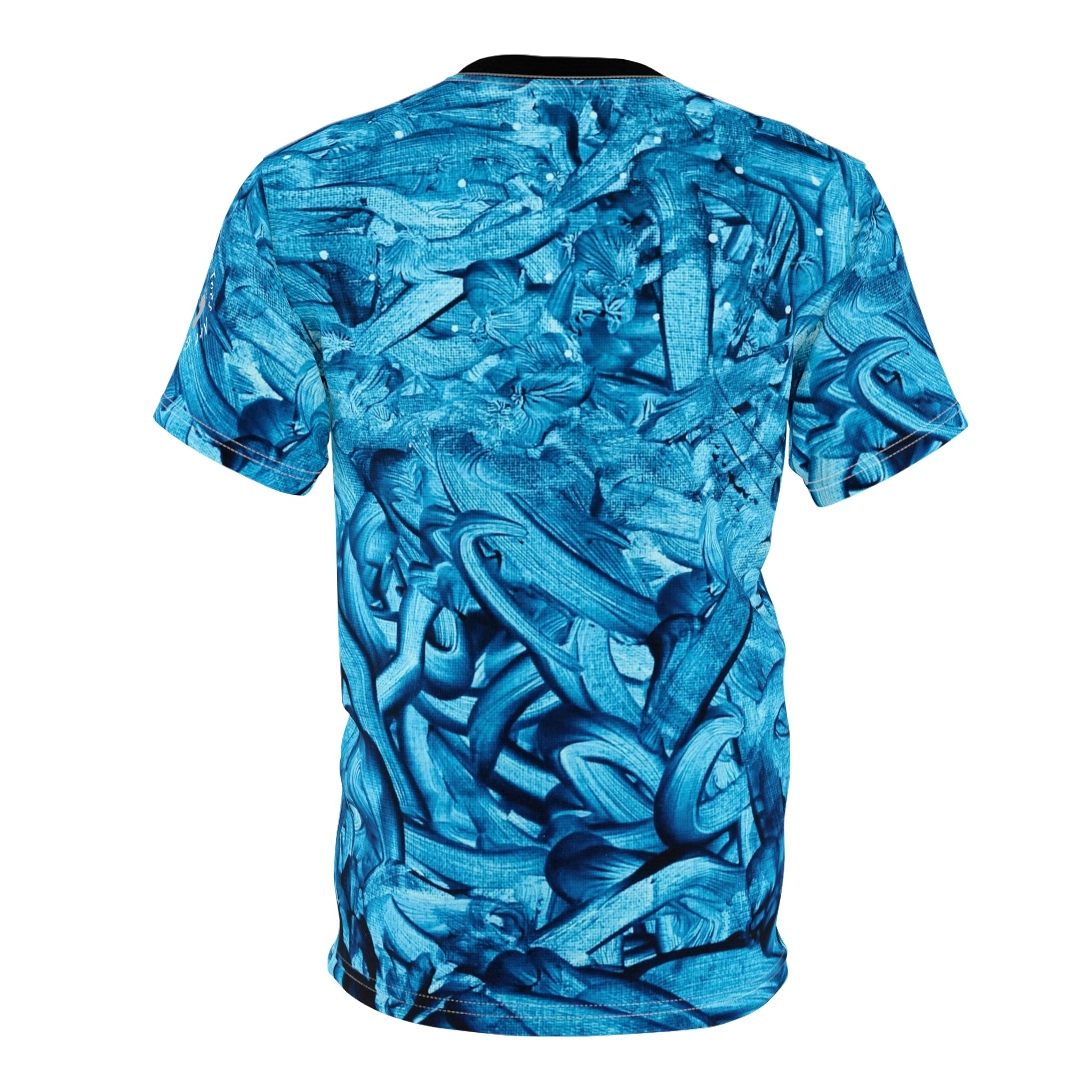Vibrant “True Blue |” Abstract Unisex Cut & Sew Tee